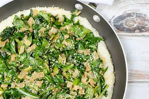 Grits Smothered with Mustard Greens