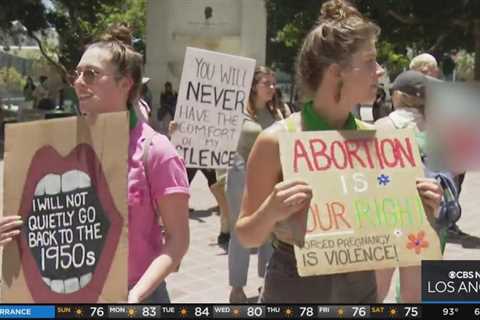 Downtown LA sees third day of protests against SCOTUS abortion ruling