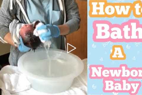 How to Bath a Newborn Baby || Newborn's First Bath || New Mom Teaching Lesson
