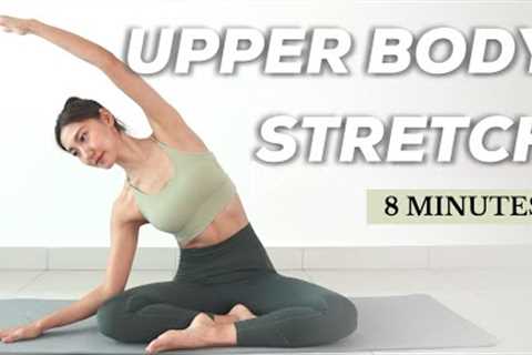 8 MIN UPPER BODY STRETCH - Daily Routine for a good posture, back & neck pain