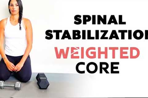 7-Min Weighted Core Spinal Stabilization Workout | Day 18 of REBUILD