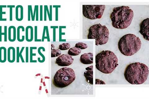 KETO Mint Chocolate Chip Cookies [perfect for Christmas!]