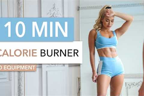 10 MIN CALORIE BURNER - Cardio Workout, not dancy, but very happy I Level: Medium Hard