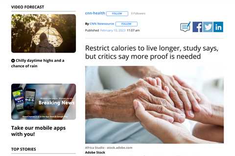 New Study Suggests Calorie Restriction May Slow Aging