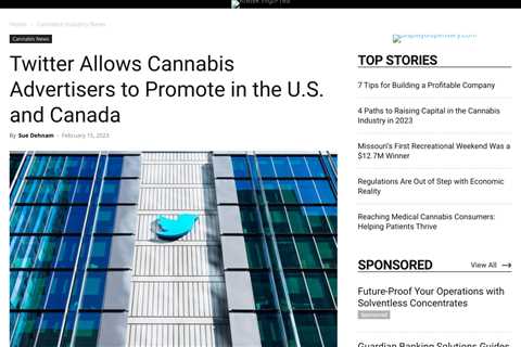 Twitter Loosens Restrictions on Cannabis Advertising and Minnesota House Approves Legalization of..