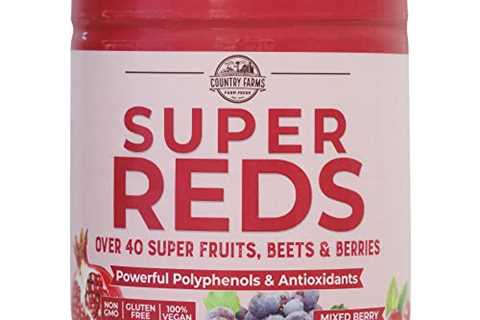 Country Farms Super Reds Energizing Polyphenol Superfood, Antioxidants, Drink Mix, 20 Servings
