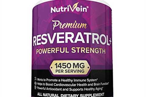 Nutrivein Resveratrol 1450mg - Anti Aging Antioxidant Supplement 120 Capsules - Promotes Immune,..