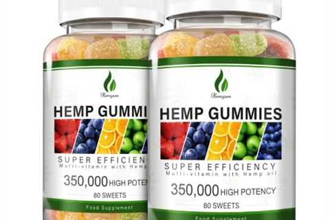 (2 Pack) Hemp Gummies for Pain Relief and Inflammation - 350,000 MG Extra Strength Hemp Oil Extract ..