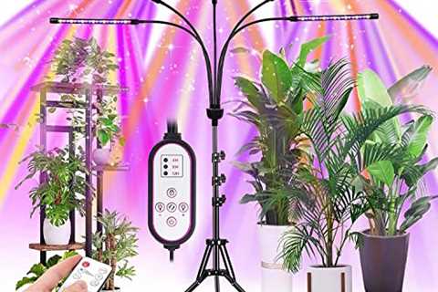 Grow Lights for Indoor Plants,5 Heads Red Blue White Full Spectrum Plant Light with 15-60..