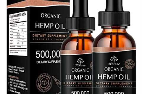 (2 Pack) Organic Hemp Oil Extract - 500,000MG Extra Strength - Organically Grown in USA - Natural..