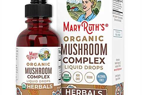 USDA Organic Mushroom Complex by MaryRuth's | Herbal Liquid Drops | Immune Support, Cognitive..