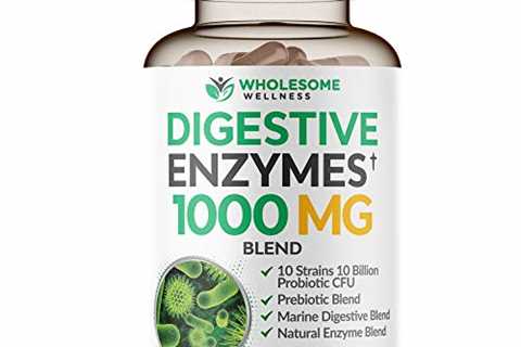 Digestive Enzymes 1000MG Plus Prebiotics  Probiotics Supplement, 180 Capsules, Organic Plant-Based..