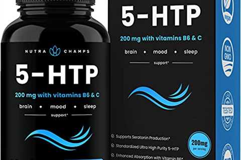 5-HTP 200mg Supplement - 120 Capsules - Natural Support for Brain, Mood  Sleep - Calm  Relaxing..