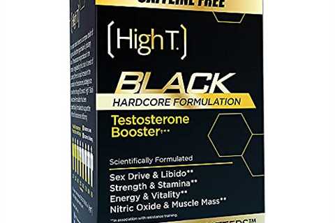 High T - Black Testosterone Booster Hardcore Formulation Caffeine Free - 120 Capsules