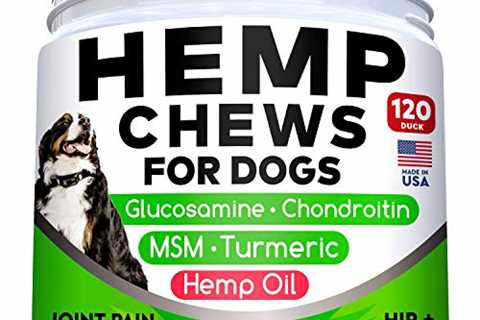 All-Natural Hemp Chews + Glucosamine for Dogs - Advanced Hip  Joint Supplement w/Hemp Oil Turmeric..