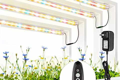 Plant Grow Light, LM301B Chips  Red Full Spectrum T5 Grow Lamp with Timer Plant Lights Bar 4..