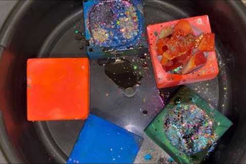 COLORFUL GYMCHALK CRUSHING ~ GLITTER BOMBS~ Oddly Satisfying Sounds