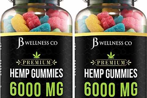 [2-PACK] Hemp Gummies Premium â 6000 MG â Relief for Stress, Inflammation, Sleep, Anxiety, and..