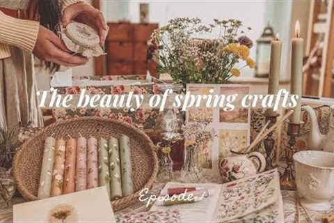 Spring crafts ideas & vegan homemade pasta 🌱🌼 Painted candles, watercolour cards, herb jar..