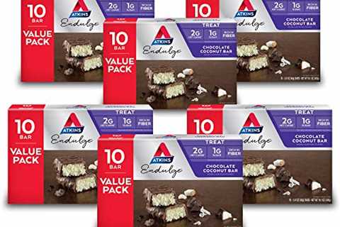 Atkins Endulge Treat Chocolate Coconut Bar. Rich Coconut  Decadent Chocolate. Keto-Friendly. Value..