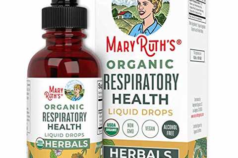 USDA Organic Respiratory Health Liquid Drops with Mullein Leaf, Marshmallow Root  Elderberry |..