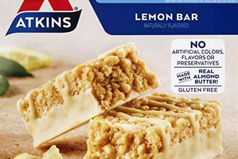 Atkins Snack Light Crispy Lemon Bar, 5 Little Bars (Pack of 2)