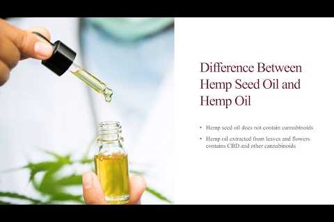 Educational Series (8 of 31): Difference Between Hemp Seed Oil and Hemp Oil