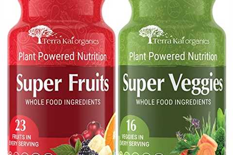 Organic Super Fruits and Veggies Supplement by Terra Kai Organics | Gluten Free, Gelatin Free, Non..