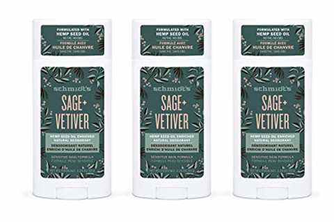 Schmidt's Aluminum Free Sensitive Skin Natural Deodorant with Hemp Seed Oil For 24 Hour Odor..