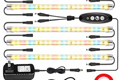 LED Plant Grow Lights Strips for Indoor Plants Full Spectrum with Auto ON  Off Timer, T5 Sunlike..