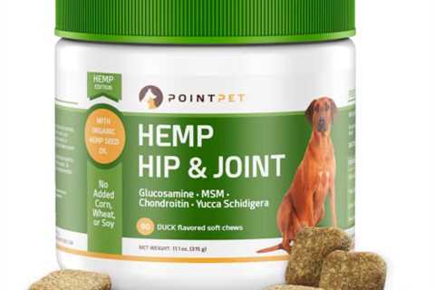 POINTPET Hemp Hip and Joint Supplement for Dogs with Organic Hemp Seeds and Oil, Best Dog..