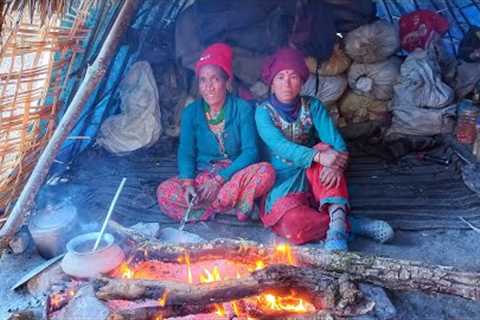 organic Nepali Himalayan Village Food cooking  ||Nepali village kitchen ||Pure Nepali kitchen🇳🇵