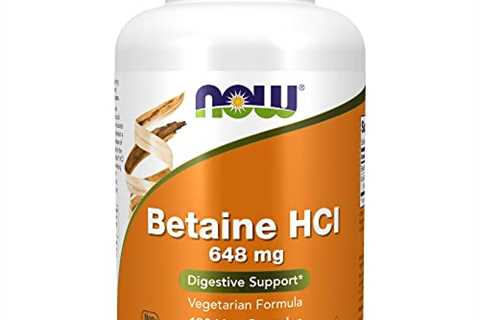 Now Foods Supplements, Betaine HCl 648 mg, Vegetarian Formula, Digestive Support, 120 Veg Capsules, ..