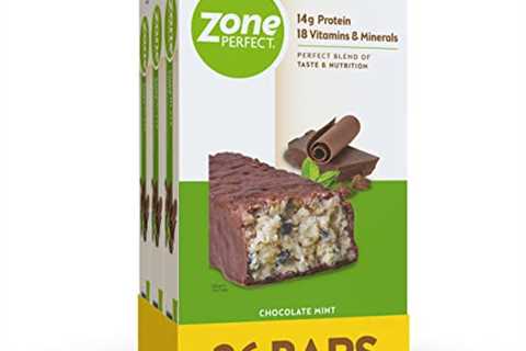 Zone PERFECT Protein Bars, Chocolate Mint, 14g of Protein, Nutrition Bars With Vitamins  Minerals,..