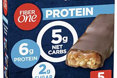 Fiber One Protein Bar, Caramel Nut Chewy Bars, 6g Protein, Snacks, 5 ct.