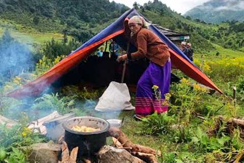 Countryside Organic Food Cooking | Shepherd Village Kitchen | Pure Nepali Kitchen |