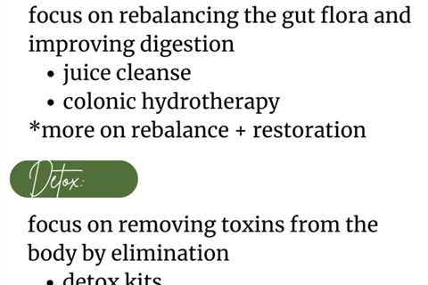 Cleanse vs Detox (for gut healing)