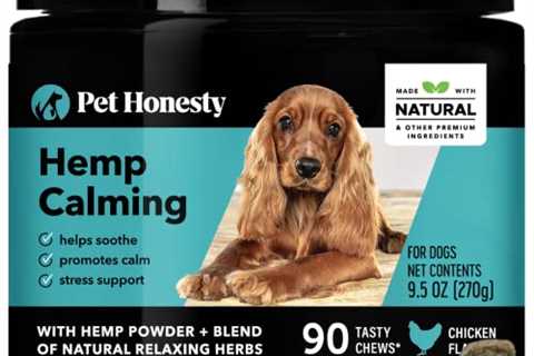 PetHonesty Hemp Calming Treats for Dogs - All-Natural Soothing Snacks with Hemp + Valerian Root,..