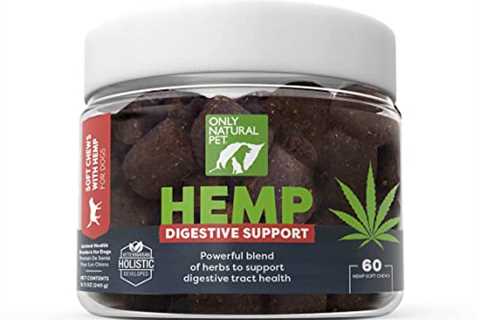 Only Natural Pet Hemp Digestive Support Supplement for Dogs with Flaxseed, Omega 3's, Inulin to..