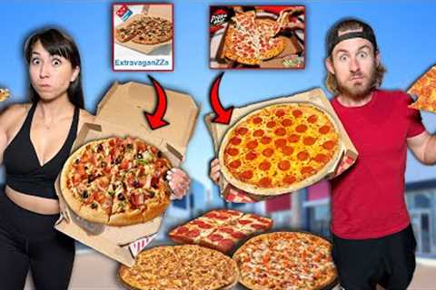 Eating The UNHEALTHIEST Fast Food Pizzas For 24 Hours!