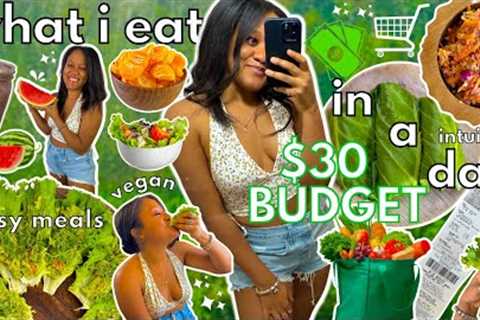 RAW VEGAN ON A $30 BUDGET | What I Eat in a Day (EASY & CHEAP MEALS) 🍉🍒🫐
