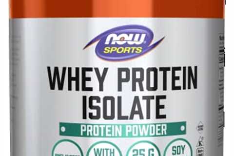 NOW Sports Nutrition, Whey Protein Isolate, 25 g With BCAAs, Unflavored Powder, 5-Pound