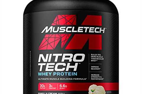 Whey Protein Powder | MuscleTech Nitro-Tech | Isolate & Peptides | Protein + Creatine for Muscle..