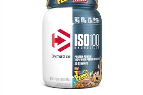 Dymatize ISO100 Hydrolyzed Protein Powder, 100% Whey Isolate, 25g of Protein, 5.5g BCAAs, Gluten..