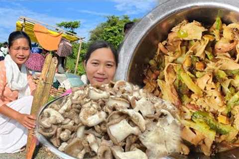 Bought Wild Mushrooms from weekly market | Cooking and Eating Local organic vegetables
