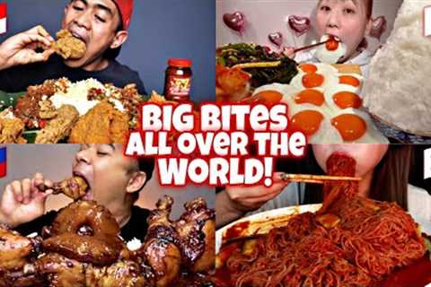 How different mukbangers EAT around the WORLD!😳🤯😱