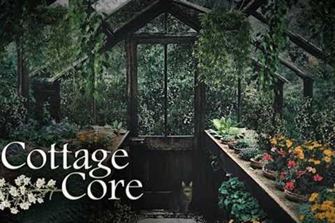 Rainy day in the Greenhouse ◈ Cottage Core Aesthetic ASMR Ambience ◈ Nature Sounds ◈ Soft Music