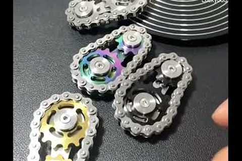 Precision Metal Sprocket Chain Fidget Spinner Toy - The Ultimate Stress-Relieving Tool
