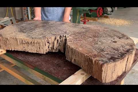 From Rotten Wood to Amazing Coffee Table: A Young Carpenter’s Skillful Transformation
