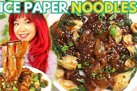 1 Ingredient 5 Minute NOODLES Out of RICE PAPER!! Most CHEWY NOODLES EVER ð
